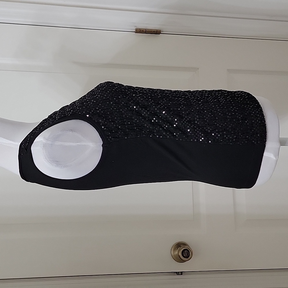 Mossimo Supply Co. Black Sequin Sleeveless Top - Picture 5 of 10
